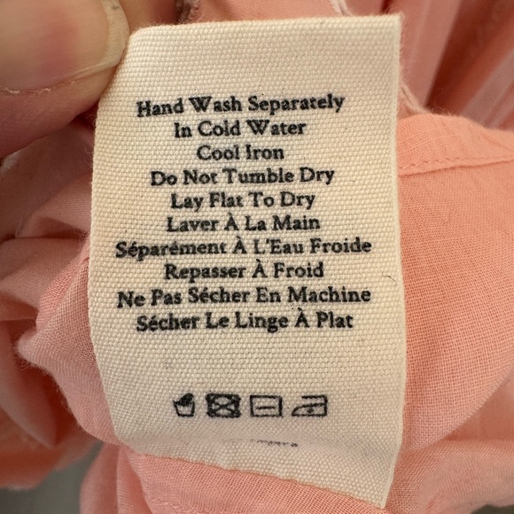 Love Shack Fancy Alwyn Eyelet Bubble Gum Pink Maxi Dress Embroidered Size 6 - Picture 8 of 15